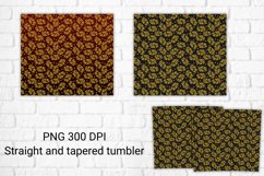 Leaves tumbler design | Tumbler sublimation wrap Product Image 2