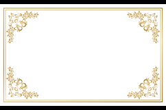 Gold frame floral border ornament element background Product Image 2
