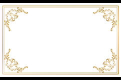 Gold frame floral border ornament element concept Product Image 2