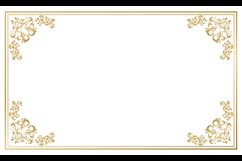 Gold frame floral border ornament element design Product Image 2