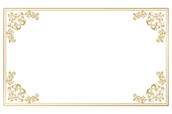 Gold frame floral border ornament element design Product Image 1