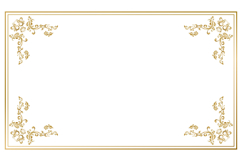 Gold frame floral border ornament element isolated Product Image 1