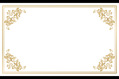 Gold frame floral border ornament element template Product Image 2