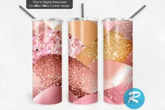 Rose Gold Glitter 20oz/30oz Skinny Tumbler Product Image 3