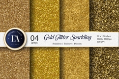 Sparkling Gold Metallic Glitter Seamless Digital Paper Product Image 1