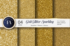 Seamless Gold Glitter Sparkling Metallic Art Digital Paper Product Image 1