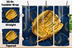 seamless gold glove sublimation, metallic leather mitt design, award winning baseball wrap, trophy quality sublimation file, 20oz skinny tumbler wrap, tapered seamless sublimation design, straight tumbler wrap png, premium baseball glove art, seamless awa