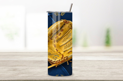 seamless gold glove sublimation, metallic leather mitt design, award winning baseball wrap, trophy quality sublimation file, 20oz skinny tumbler wrap, tapered seamless sublimation design, straight tumbler wrap png, premium baseball glove art, seamless awa