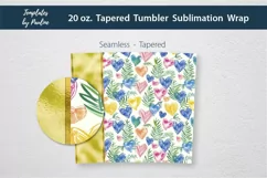 Yellow Heart Add Your Name Tumbler Wrap for sublimation