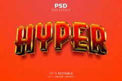 Gold Hyper 3D text effect Product Image 1