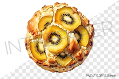 Gold Kiwi Scone PNG Clipart Watercolor Dessert Illustration Product Image 1