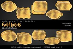 Gold Labels With And Without Borders Product Image 1
