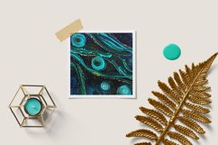 Fluid Alcohol Ink, Emerald alcohol ink, Blue ink textures, Product Image 10