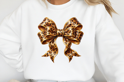 Gold Leopard Print Bow Png Product Image 2