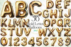 Gold Letter Balloons Sublimation Bundle Product Image 1