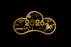 Gold lunar new year 2026 design concept Product Image 1