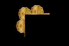Gold mandala floral corner ornament element design Product Image 2