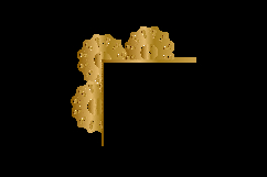 Gold mandala floral corner ornament element isolated Product Image 2