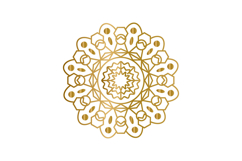 Gold mandala floral decorative element art Product Image 1