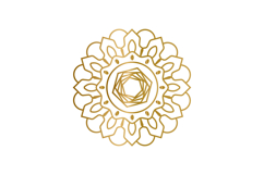 Gold mandala floral decorative element design Product Image 1