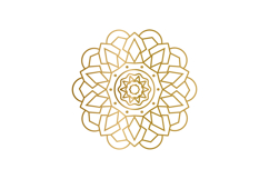 Gold mandala floral decorative element graphic Product Image 1