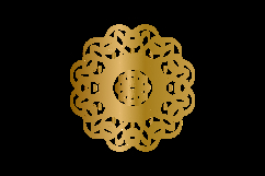 Gold mandala floral decorative element isolated Product Image 2