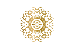 Gold mandala floral decorative element isolated Product Image 1