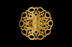 Gold mandala floral decorative element vector Product Image 2