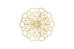 Gold mandala floral decorative element vector Product Image 1