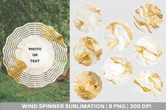 Gold Marble Textures Wind Spinner | Sublimation Spinner Product Image 1