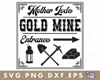 VIntage Gold Mine Sign | Western Svg | Wild West Sign Product Image 2