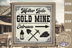 VIntage Gold Mine Sign | Western Svg | Wild West Sign Product Image 1