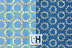 Gold &amp; blue skinny tumbler wrap sublimation bundle Product Image 3