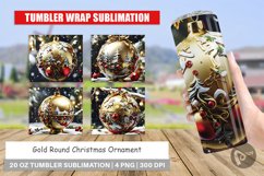 Tumbler Wrap Gold Round Christmas Product Image 1