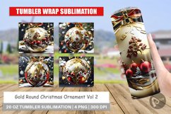 Tumbler Wrap Gold Round Christmas Product Image 1