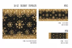 Gold Seamless Snowflakes sublimation for tumbler mug and pen