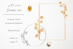 Gold &amp; Silver Floral Frames - PNG Overlays Product Image 2