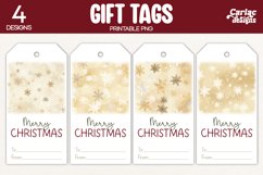 gold snowflakes gift tags