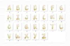 Watercolor Alphabet Letters Sublimation Digital Clipart Product Image 2