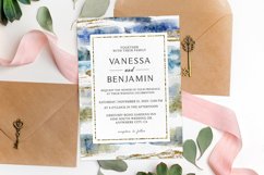 Gold Watercolor Wedding Invitation Template Product Image 1