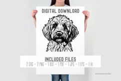 Goldendoodle Svg, Dog Silhouette, Cute Puppy Svg, Dog Face Product Image 2