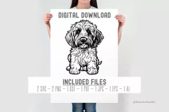Goldendoodle Svg, Dog Silhouette, Cute Puppy Svg, Dog Face Product Image 2