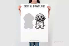 Goldendoodle Svg, Dog Silhouette, Cute Puppy Svg, Dog Face Product Image 3