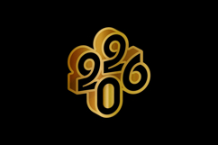Golden 2026 new year text number logo design Product Image 1