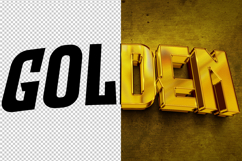 Golden 3D editable text effect Product Image 2
