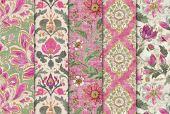 Vintage Ornate Damask Floral Digital Paper Set 05 Product Image 2