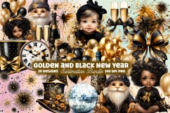 Golden and Black New Year Clipart Bundle, Happy New Year Clipart, Happy New Year Clipart Bundle, Happy New Year Watercolor, Watercolor Happy New Year, Happy New Year Sublimation, Happy New Year, Happy New Year Clip Art, Happy New Year Sublimation Designs,