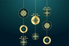 Christmas ornament golden balls. Product Image 1