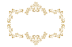 Golden calligraphic vintage frame element baroque concept Product Image 1