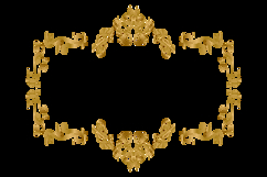 Golden calligraphic vintage frame element baroque concept Product Image 2